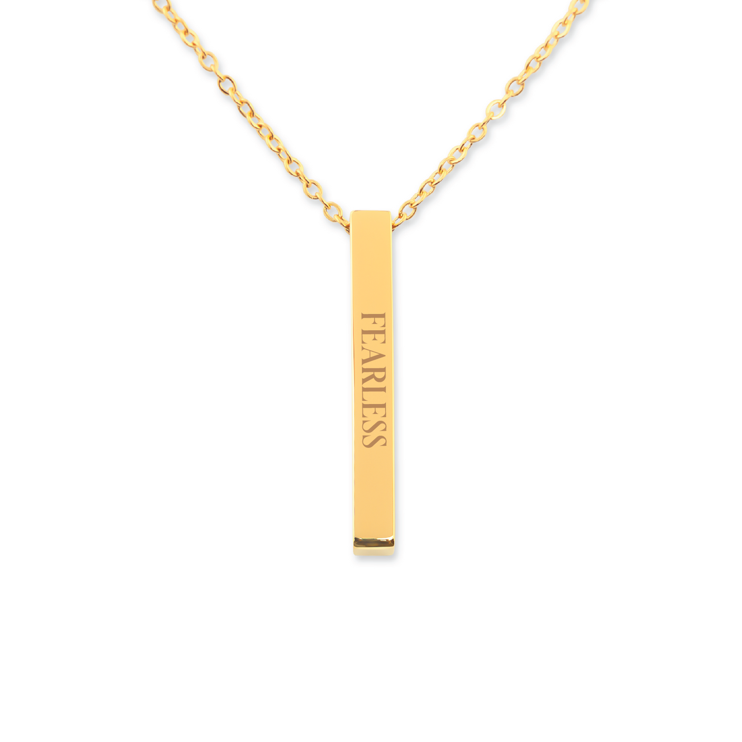 Fearless | Engraved Necklace | Positive Affirmation Collection