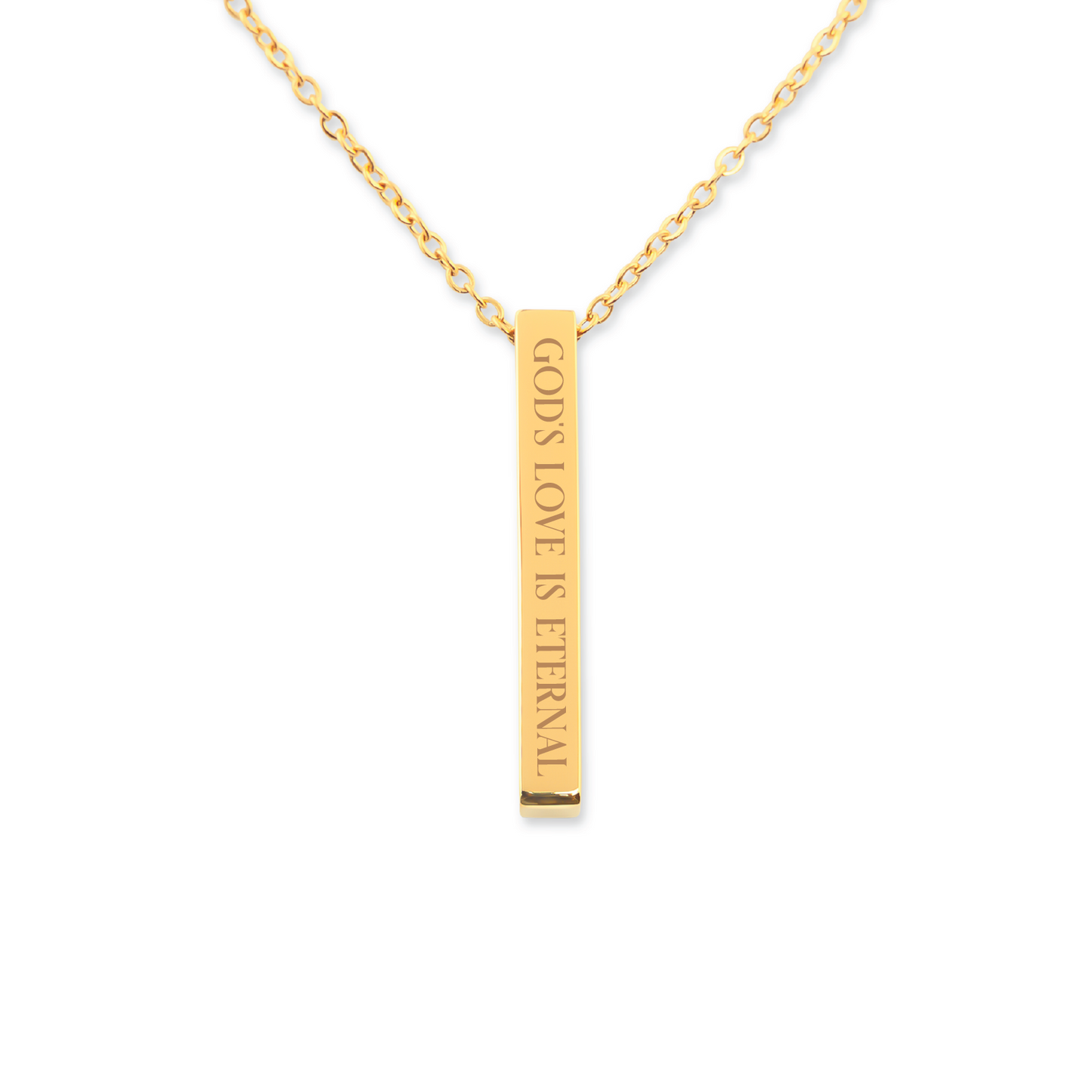 God's Love Is Eternal | Engraved Necklace | Positive Affirmation Collection