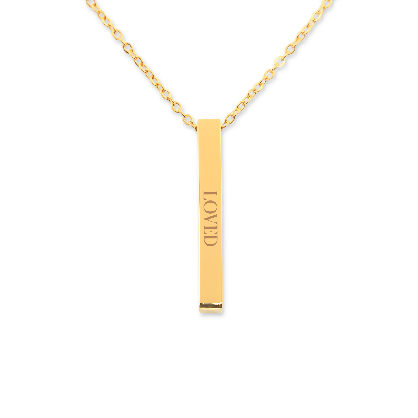 Loved | Engraved Necklace | Positive Affirmation Collection