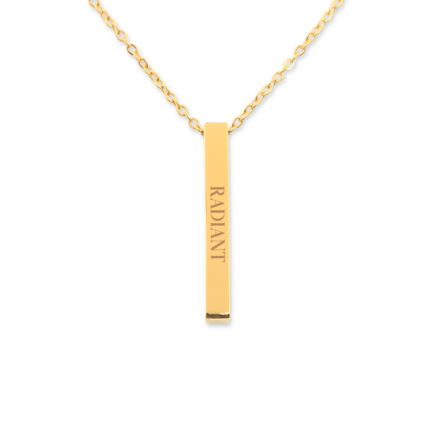 Radiant | Engraved Necklace | Positive Affirmation Collection