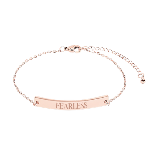 Fearless | Engraved Bar Bracelet