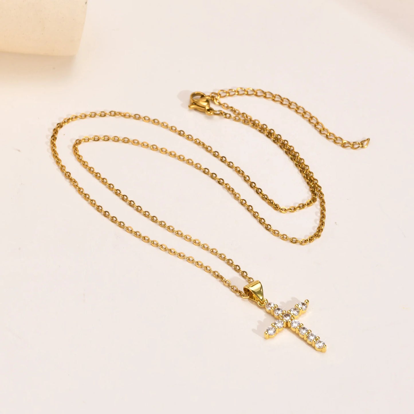 Sparkle Cross Pendant Necklace