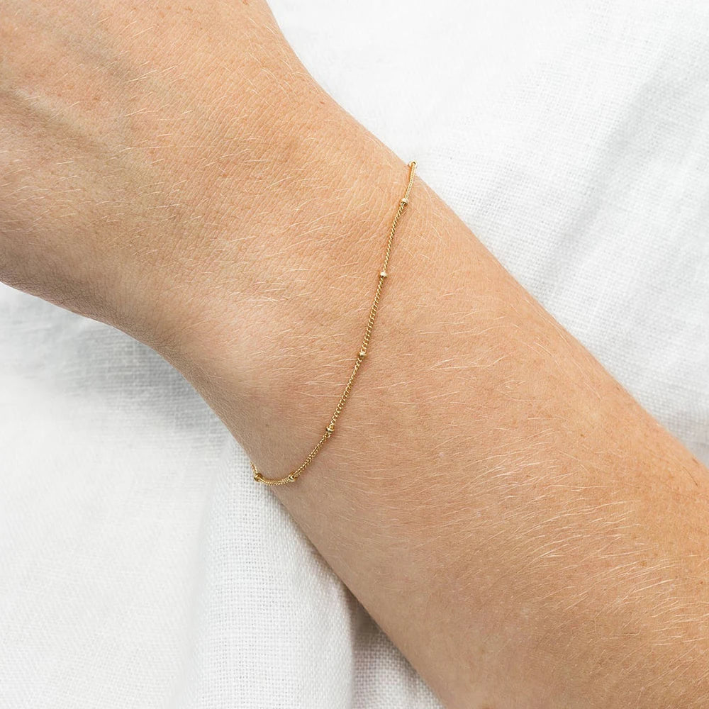 Minimalist Beaded Chain Bracelet