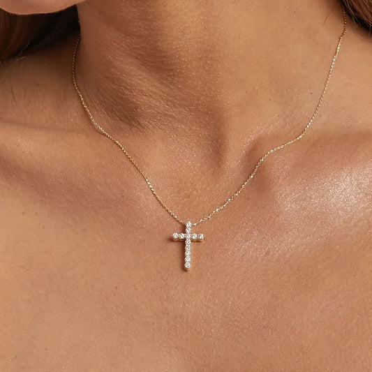 Sparkle Cross Pendant Necklace